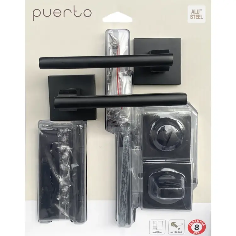 Комплект дверной фурнитуры PUERTO SET 514-03 2070PL 2S Black