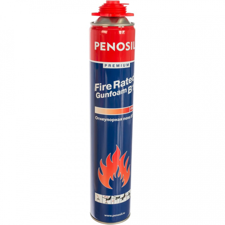 Профессиональная огнеупорная монтажная пена Penosil Premium Fire Rated Gunfoam B1