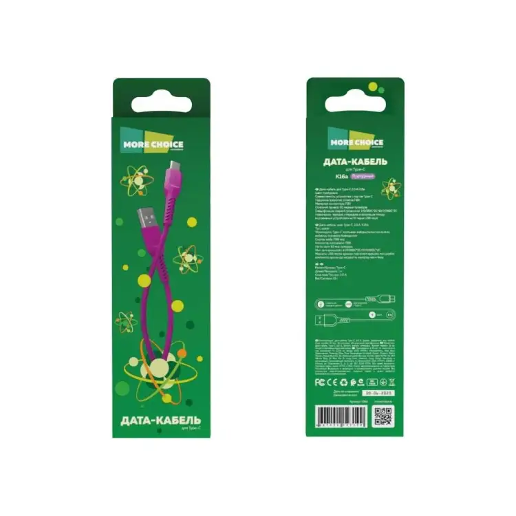 Дата-кабель More Choice K16a Purple Дата-кабель More Choice K16a Purple