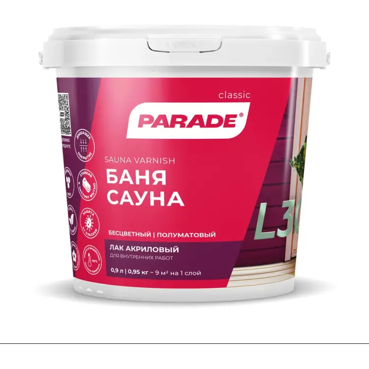 Акриловый лак для саун PARADE L30 Сауна & Баня 90003239880