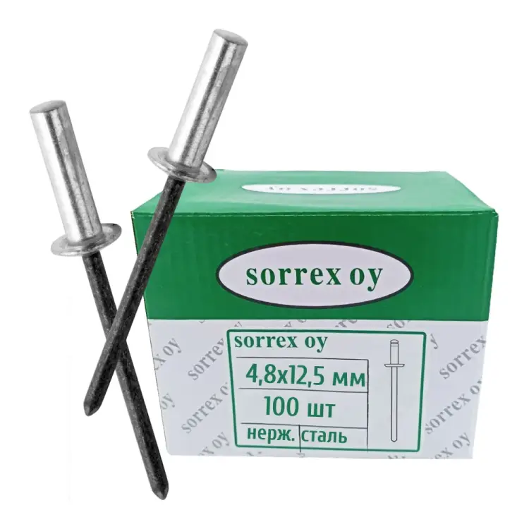Закрытая вытяжная заклепка SORREX 4.8х12.5 100 шт. ASD 48125 CE 100