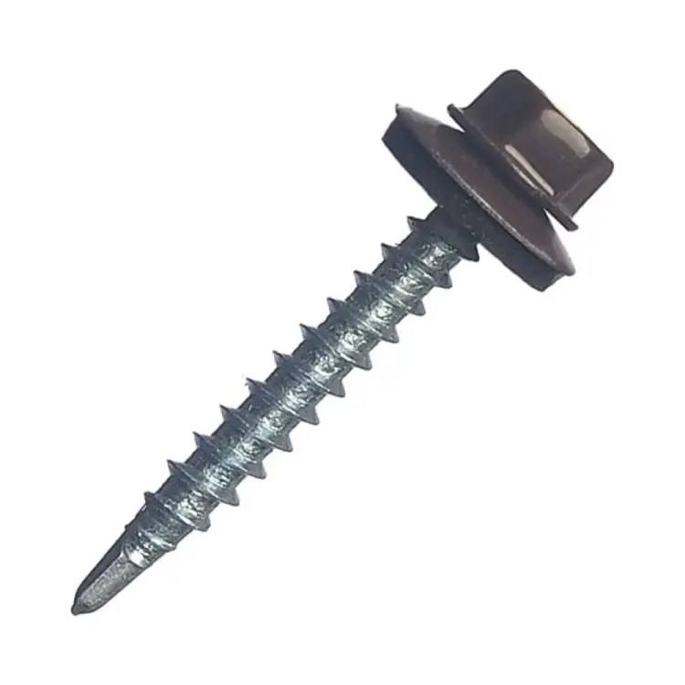 Кровельный саморез по металлу МЕТАЛЛСЕРВИС 5,5x25 ral 8017 шоколадно-коричневый, 1 кг ведро мс 1250452