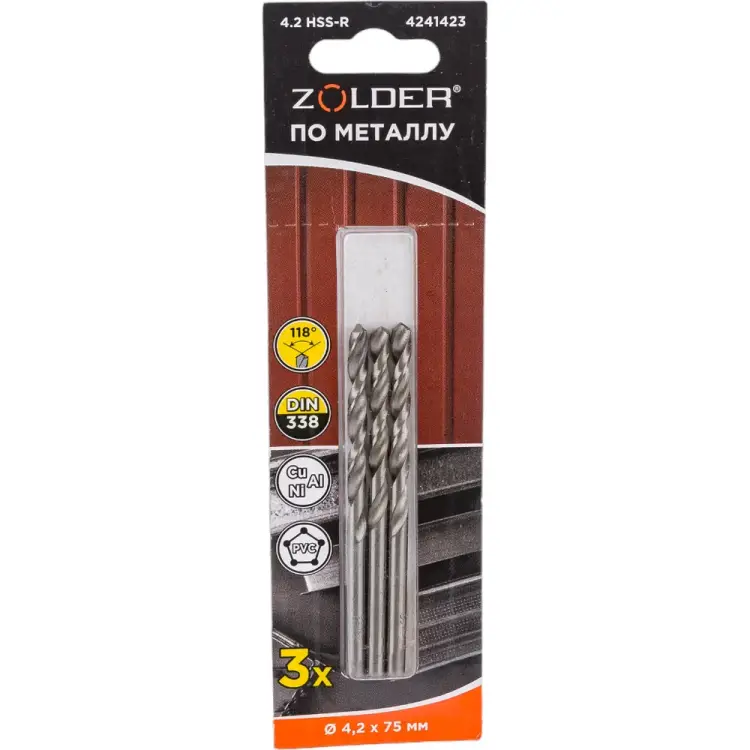 Сверло по металлу ZOLDER 4241423 Сверло по металлу ZOLDER 4241423