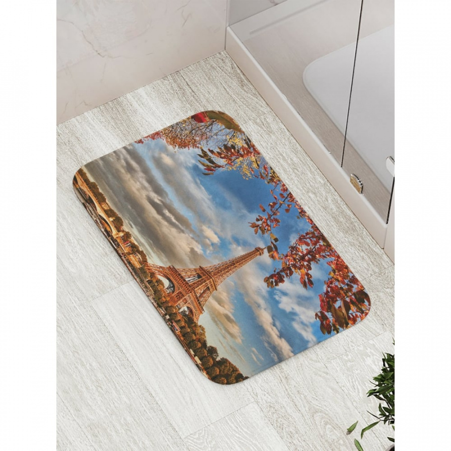 Противоскользящий коврик для ванной, сауны, бассейна JOYARTY Верхушка Эйфелевой башни