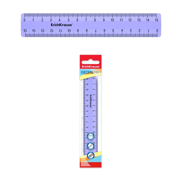 Пластиковая линейка ErichKrause Pastel 49537