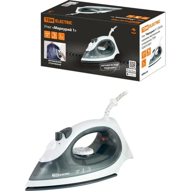 Утюг TDM ELECTRIC Меркурий 1 SQ4010-0001 Утюг TDM ELECTRIC Меркурий 1 SQ4010-0001