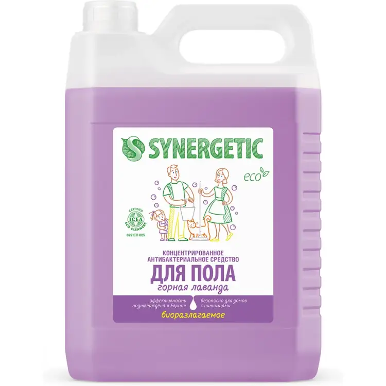 Антибактериальное средство для мытья пола и поверхностей SYNERGETIC 101510