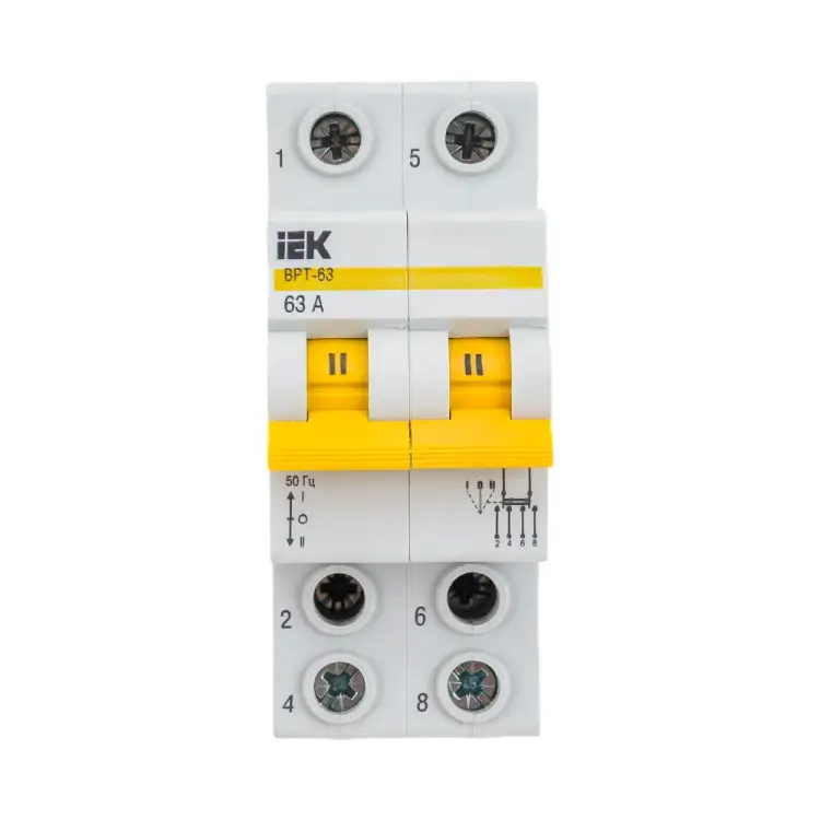 Трехпозиционный выключатель-разъединитель IEK ВРТ-63 MPR10-2-063 Трехпозиционный выключатель-разъединитель IEK ВРТ-63 MPR10-2-063