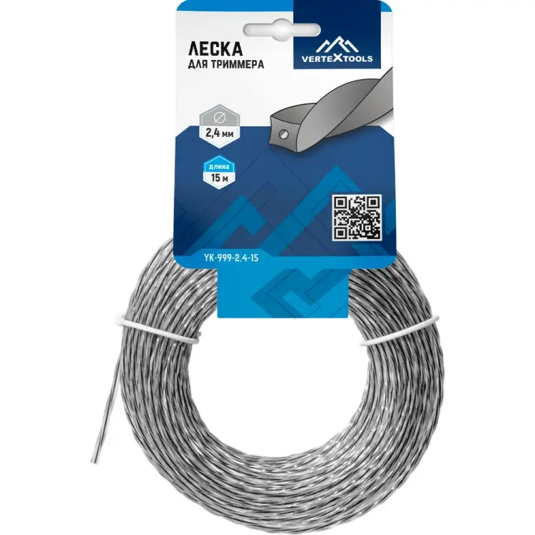 Леска для триммера vertextools YK-999-2.4-15