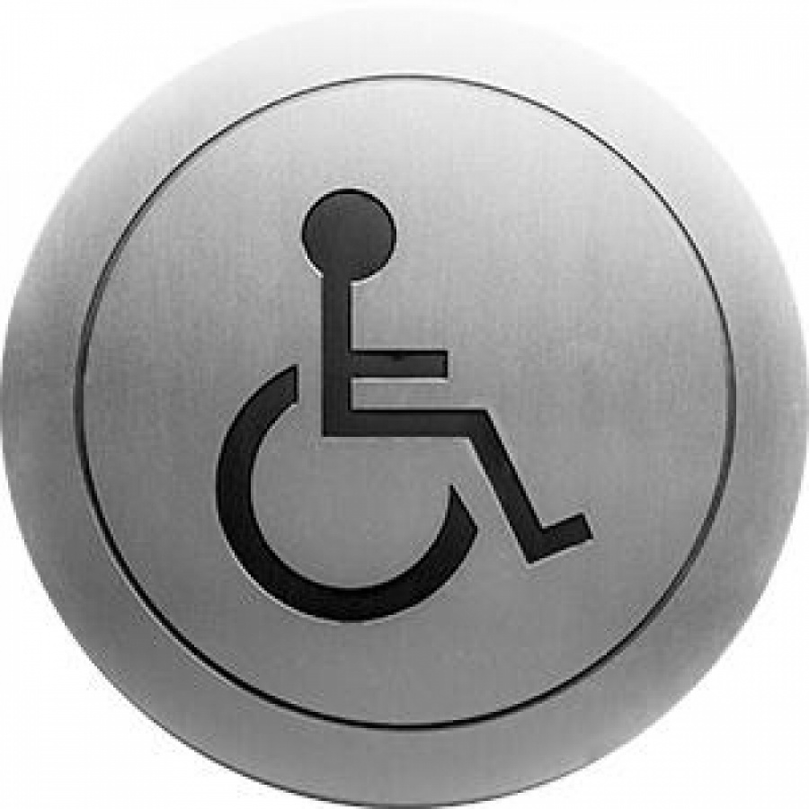 Табличка-указатель на дверь санузла для инвалидов Nofer 16724.2.S