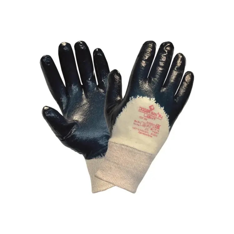 Нитриловые облегченные перчатки ООО Комус diggerman light рч размер 9 1450380