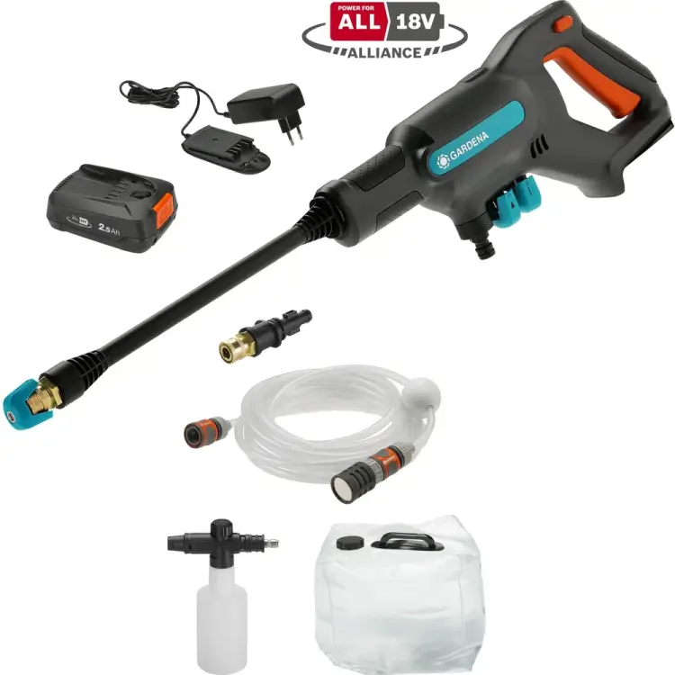 Аккумуляторная мойка высокого давления Gardena AquaClean Li-18 Premium Set 14800-31.000.00
