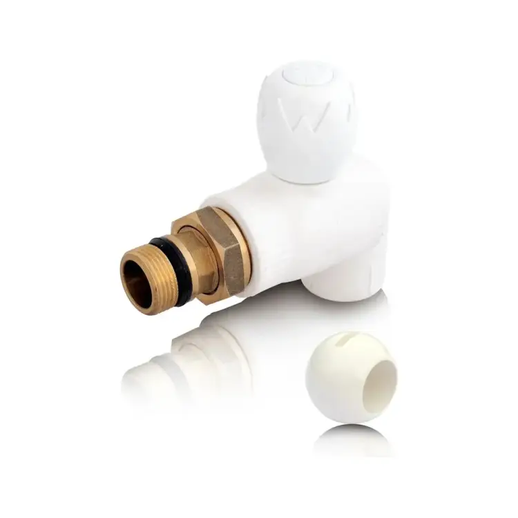 Угловой шаровый кран для радиатора Blue Ocean PPRF/PPR/EBVH-2(W)-25х3/4"