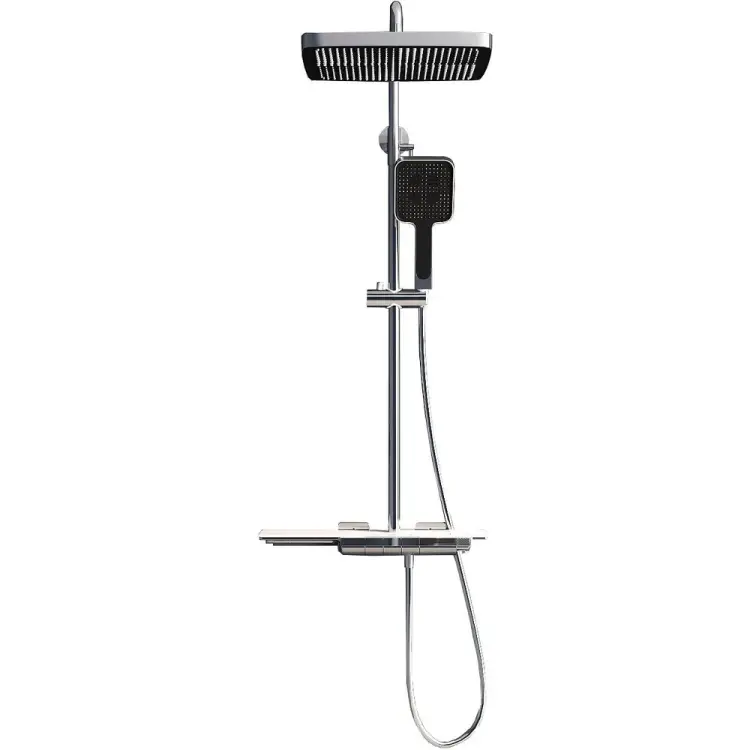 Душевая стойка RGW SP-34 хром, головной душ/термостат (ручной душ, шланг 1,5 м.) 51140134-01