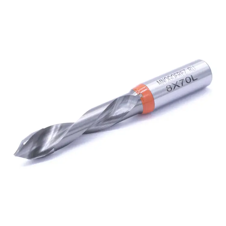 Присадочное сквозное усиленное сверло МНОГОФРЕЗ KJ1-V40208L 6575