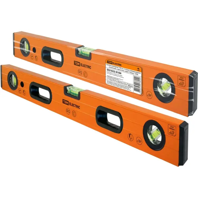 Уровень ватерпас TDM ELECTRIC серия Алмаз 100 см, 3 глазка, алюминиевый, усиленный, с магнитом SQ1022-0104