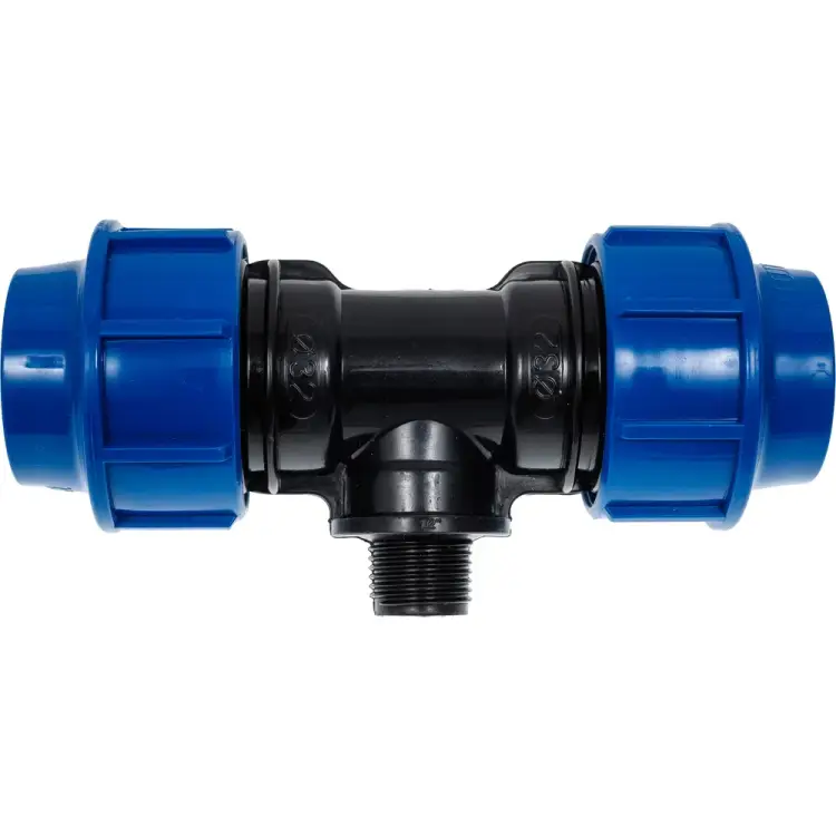 Компрессионный тройник для ПЭ труб LAMMIN Lm34013321532