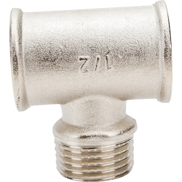 Латунный никелированный тройник STI D270-05065