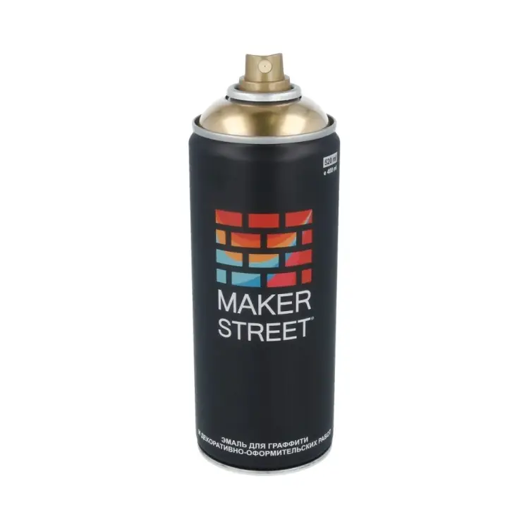 Краска-эмаль для граффити и декоративно-оформительских работ MAKERSTREET Под золото MS400 427128 Краска-эмаль для граффити и декоративно-оформительских работ MAKERSTREET Под золото MS400 427128