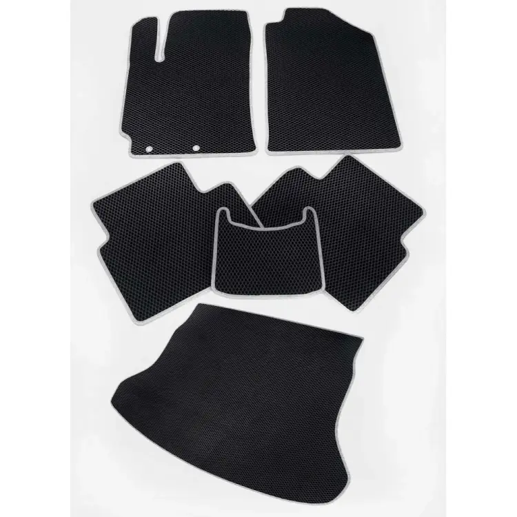 Коврик в салон и багажник для Mercedes С-класс W203 2000-2006 седан Vicecar SB29002R_бел