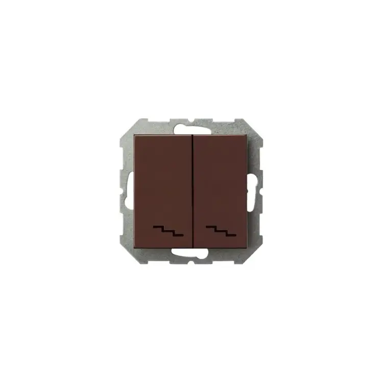 Проходной двухклавишный выключатель LIREGUS Эпсилон IP6+6 10-001-01 E/R 28-139