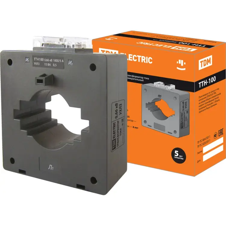 Трансформатор тока TDM ELECTRIC ТТН 100/1000/5-15VA/0,5-Р SQ1101-1137