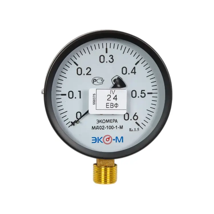 Манометр ЭКО-М Экомера МД02-100 мм МД02-100-М-0,6МПа-ЭИ