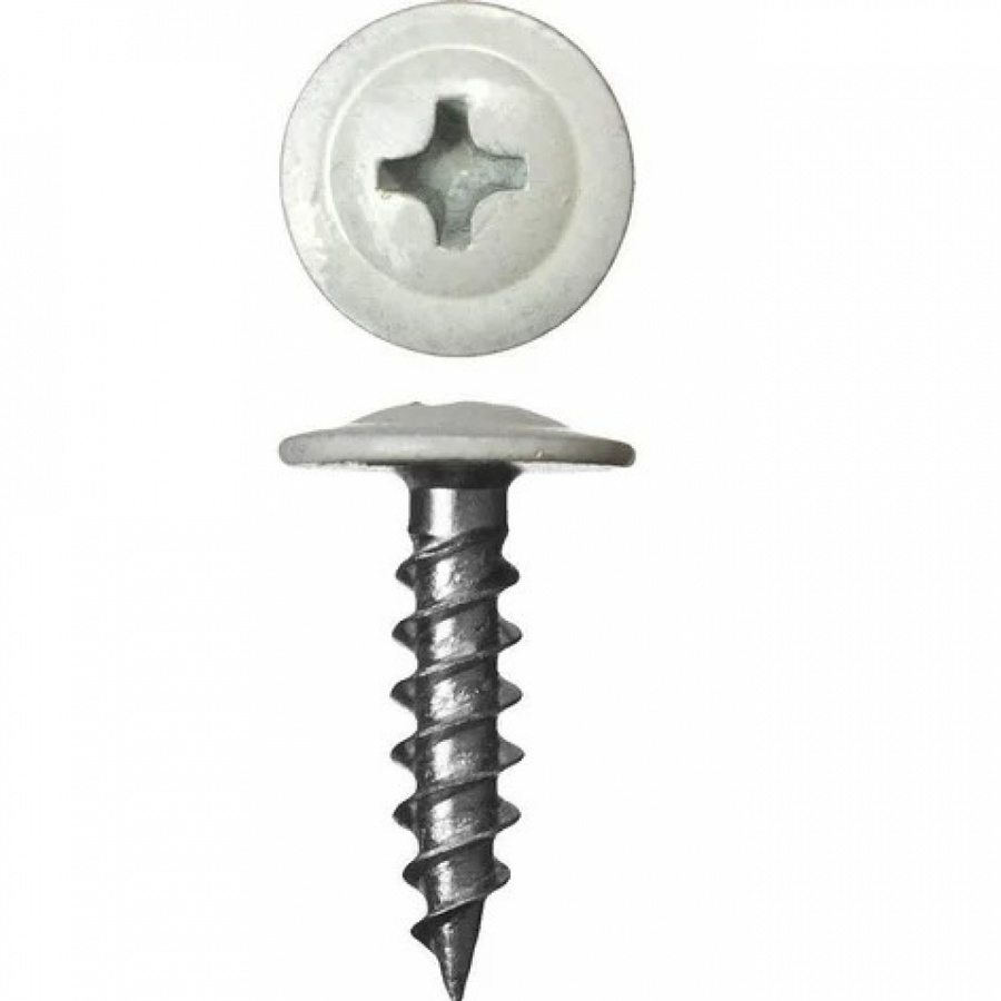 Саморез металл-металл Стройметиз 4,2х19 RAL9003 (200 шт.)