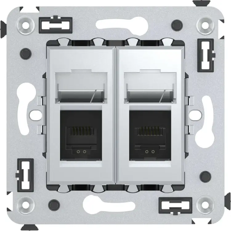 Двойная телефонная розетка в стену DKC Avanti 4404314