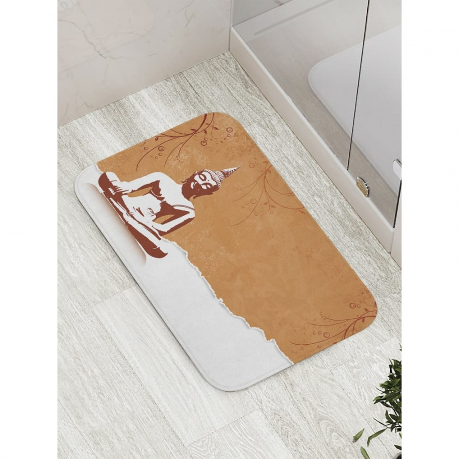 Противоскользящий коврик для ванной, сауны, бассейна JOYARTY Медитирующий будда