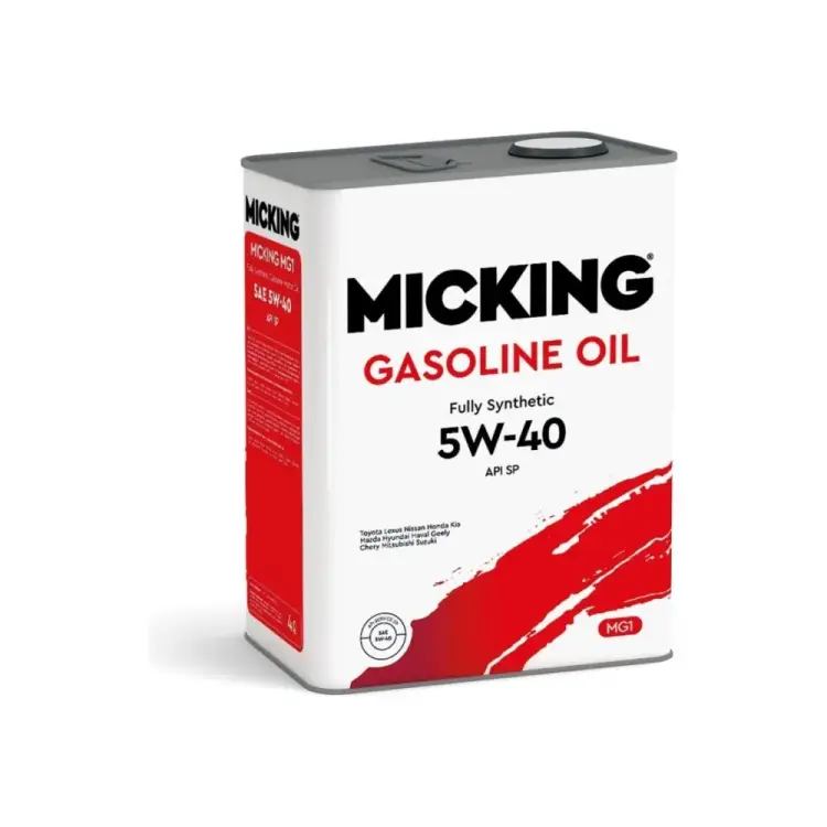 Синтетическое моторное масло для бензиновых двигателей Micking Gasoline Oil MG1 5W-40 API SP M2134