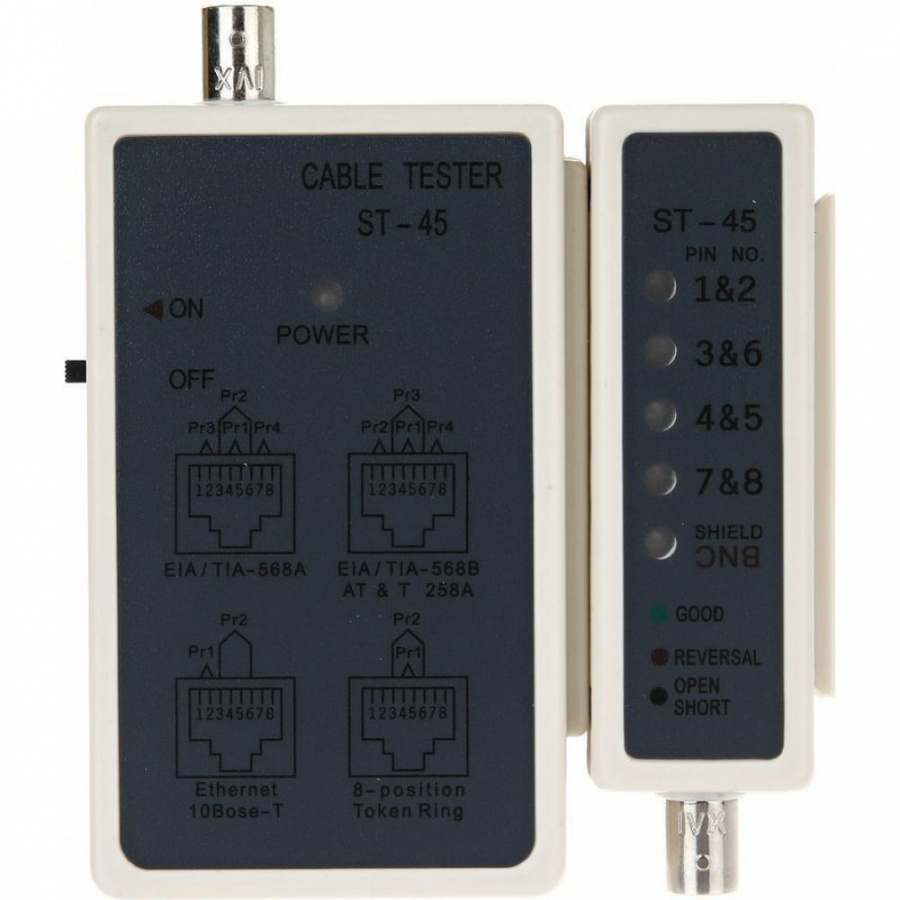 LAN тестер для BNC, RJ-45 HL-001 Telecom ST-45