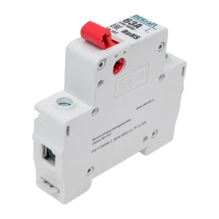 Выключатель нагрузки DEKraft ВН102 1п 63А 17003DEK 160351 Выключатель нагрузки DEKraft ВН102 1п 63А 17003DEK 160351