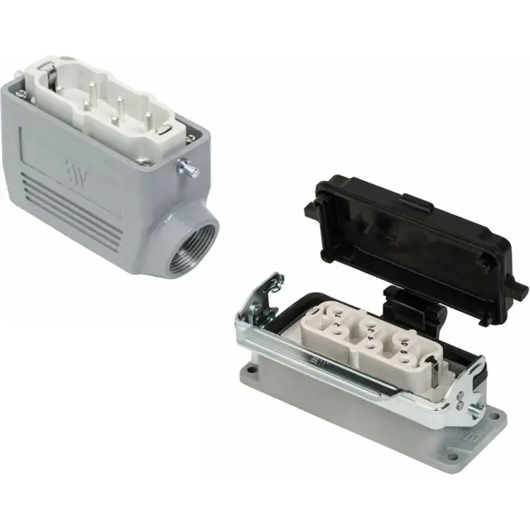 Прямоугольный промышленный разъем Mete Enerji H6HSB-AM-CCF 685685K Прямоугольный промышленный разъем Mete Enerji H6HSB-AM-CCF 685685K