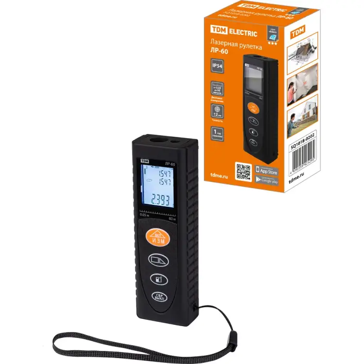 Лазерная рулетка TDM ELECTRIC ЛР-60 Алмаз SQ1018-0202