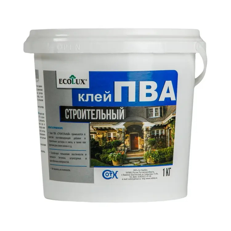 Строительный клей ПВА Ecolux 4607133681241