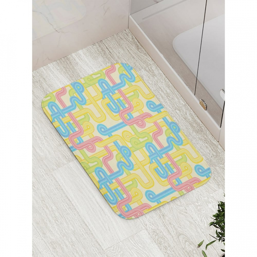 Противоскользящий коврик для ванной, сауны, бассейна JOYARTY Цветные трубы