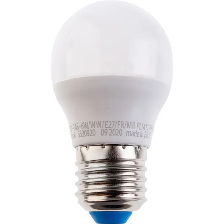 Светодиодная лампа Uniel LED-G45-6W/WW/E27/FR/MB PLM11WH UL-00002377