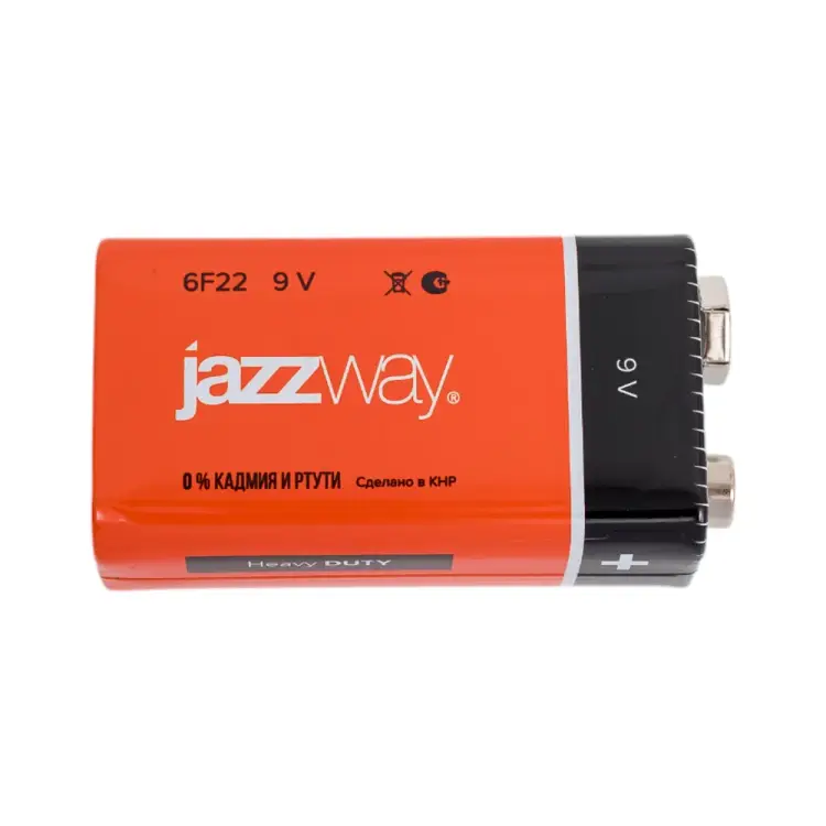 Солевая батарейка Jazzway 6F22 Heavy Duty 5004122
