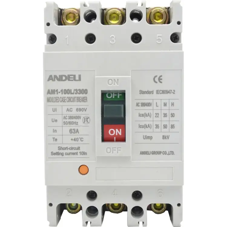 Автоматический выключатель ANDELI AM1-100L/3P ADL06-016