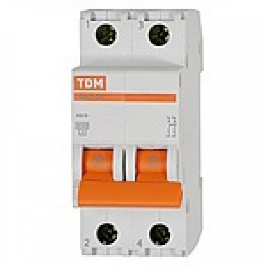 Автомат TDM ВА47-63 2Р, 40 А, 4,5 кА, С