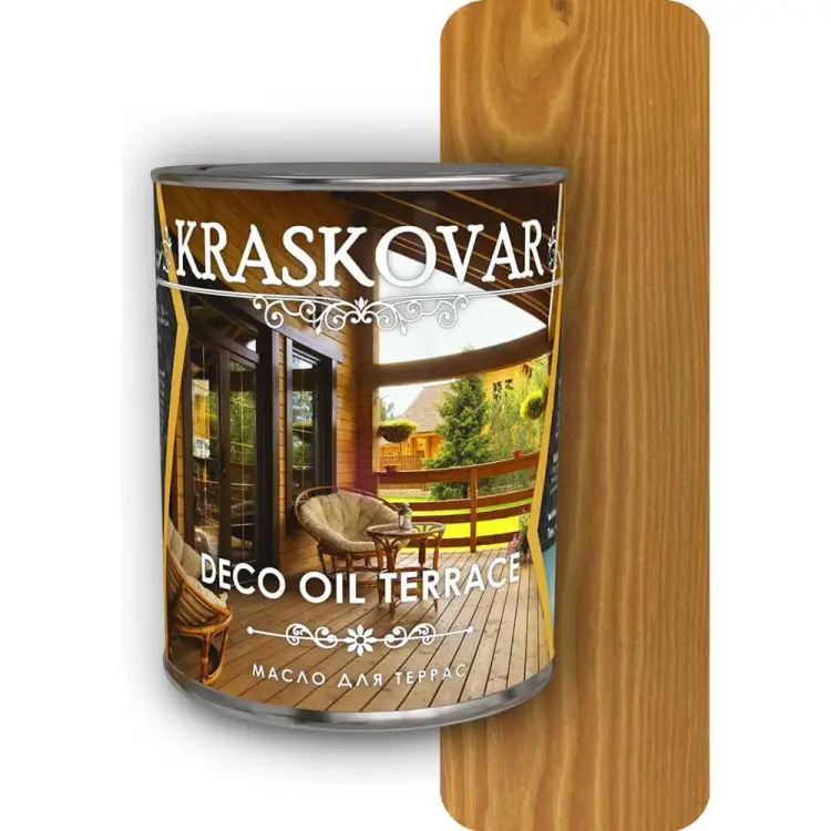 Масло для террас Kraskovar осенний клен, 0.75 л 1276