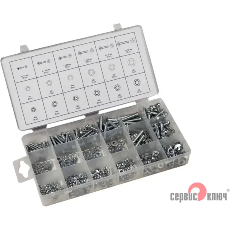 Набор машинных гаек и болтов Сервис Ключ 73420