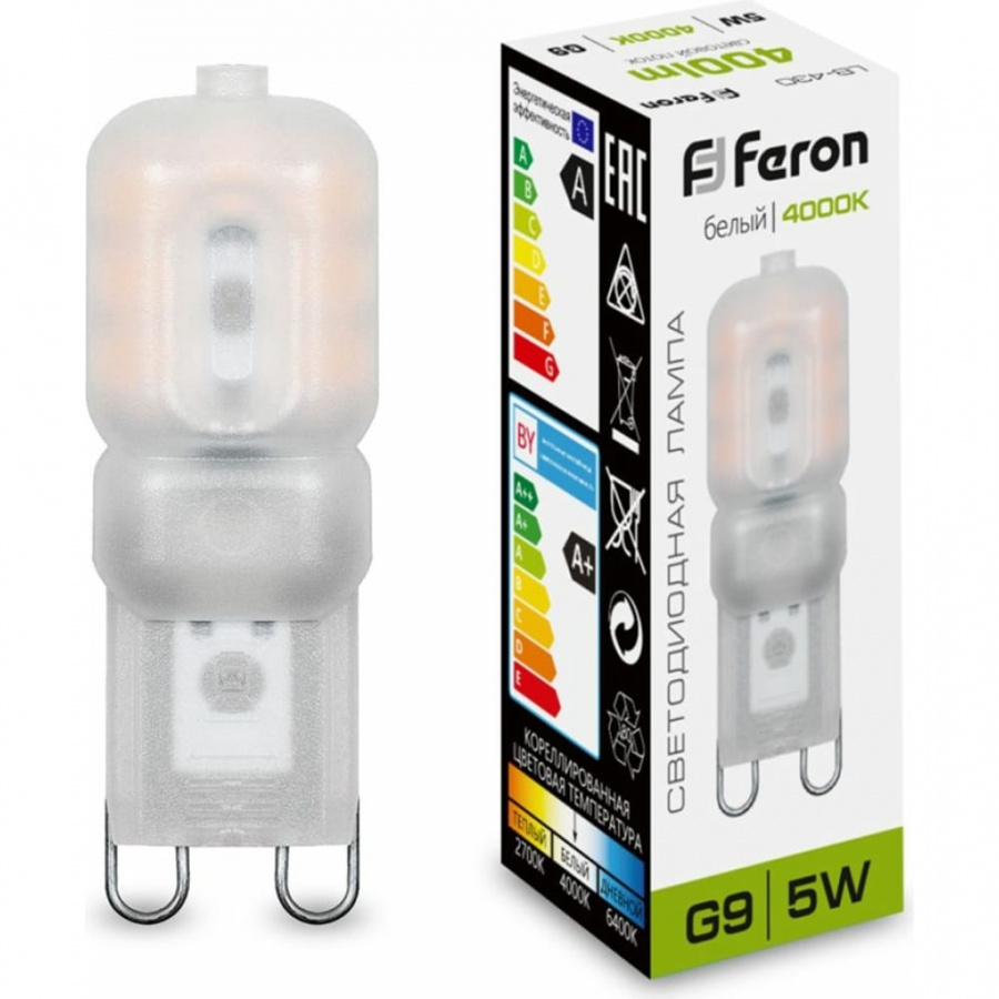 Светодиодная лампа FERON LB-430 G9 5W 4000K