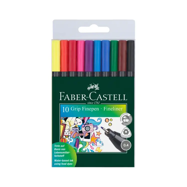 Набор капиллярных ручек Faber-Castell grip finepen 151610