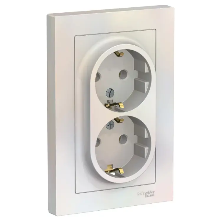 Двухместная розетка Systeme Electric ATLAS DESIGN ATN000424