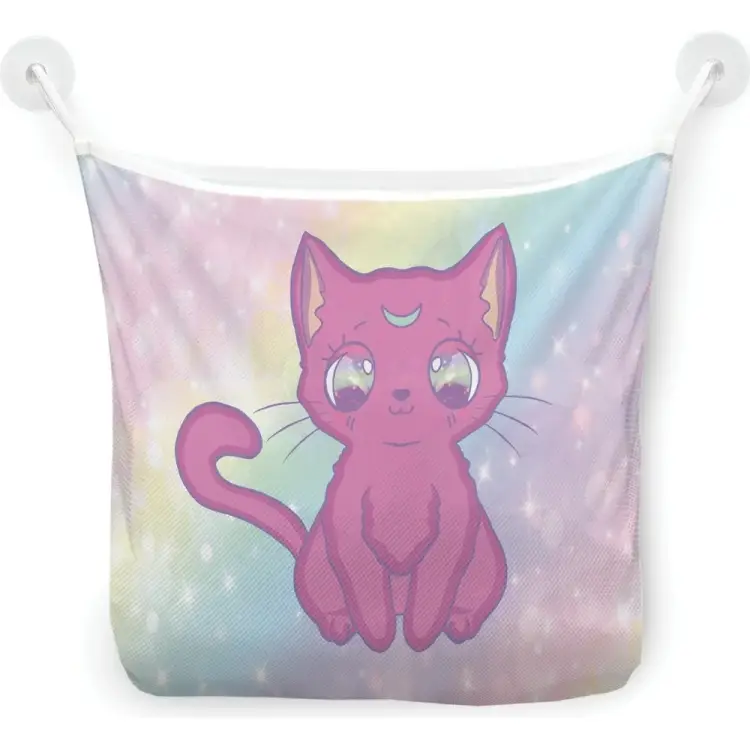 Настенная сетка-органайзер для ванной для игрушек JOYARTY Кот на радуге tgb_385262