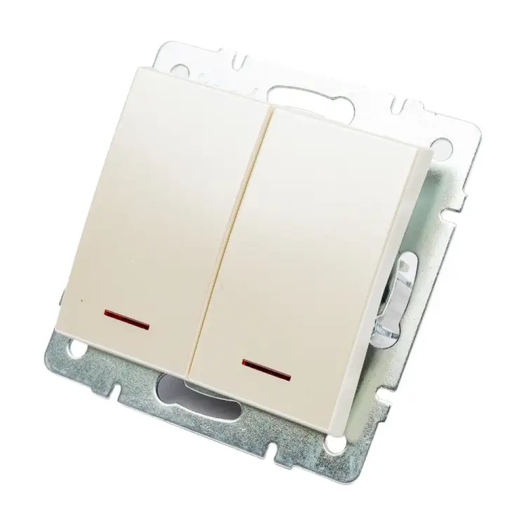 Двойной выключатель Lezard RAIN 703-3088-112