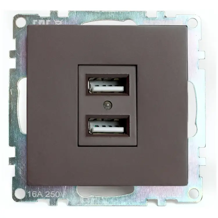 2-местная USB розетка STEKKER R GLS10-7115-04 серия Катрин 49027