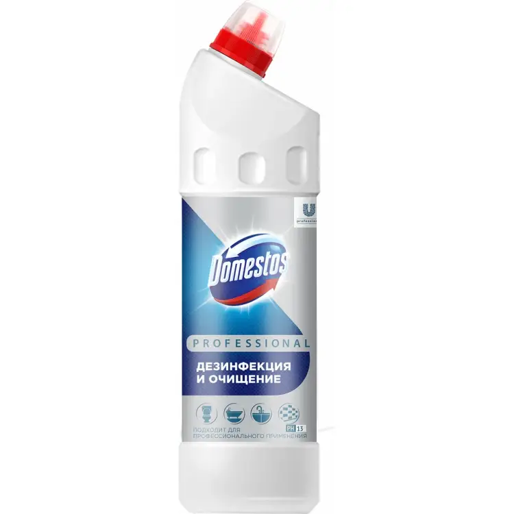 Универсальное дезинфицирующее средство для отбеливания туалета, сантехники, канализации, пола DOMESTOS Professional 608136